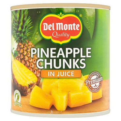 Ананас консервированный Del Monte кусочками в соке 