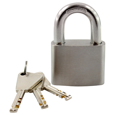 Замок навісний Comit 50 мм нержавіюча сталь 71068 відкритий (амбарний)