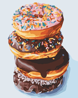 Картина за номерами Пончики 40х50 см ArtCraft