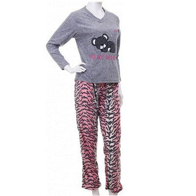 Костюм домашний женский La Nuit Home Do not disturb р. M светло-серый 