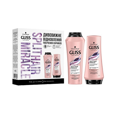 Набор подарочный для женщин Gliss Kur Split End Miracle шампунь 250мл + бальзам 200 мл