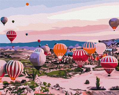 Картина по номерам Каппадокия на рассвете 40x50 см Brushme 