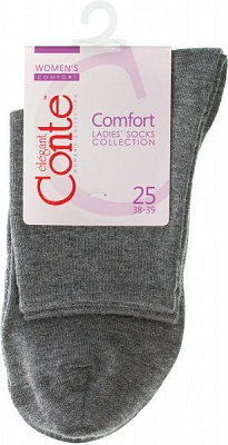 Шкарпетки жіночі Conte Comfort 000 р. 25 темно-сірий 14С-114СП