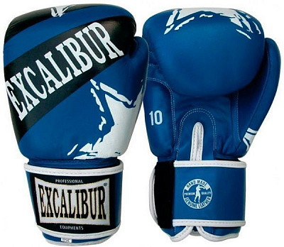 Боксерские перчатки Excalibur 550-03 SS19 14oz синий с белым