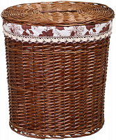 Корзина плетеная с текстилем Tony Bridge Basket 51x37x56 см HQE18-4CD-1 