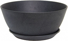 Горшок керамический Ориана-Запорожкерамика Бонсайница Новая круглый 3,5 л черный 