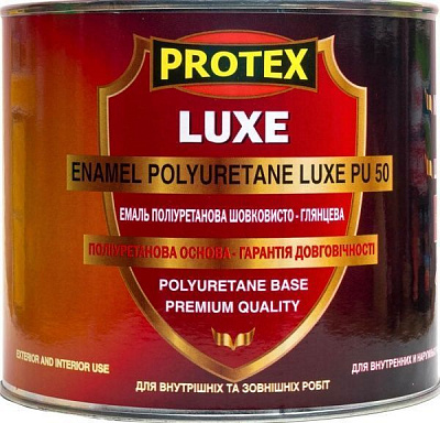Емаль Protex поліуретанова 3в1 Luxe PU-50 світло-сірий глянець 2,4л