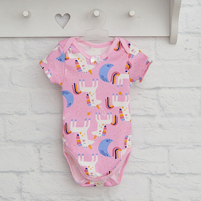 Боди детское для девочки Blanka Единорожка р.92 розовый 110138 