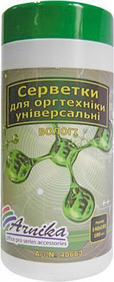 Влажные салфетки Arnika 40663 для оргтехники универсальные 