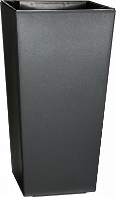 Горшок пластиковый Plastkon ELISE глянцевый квадратный 28,8 л антрацит 