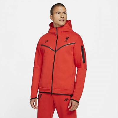 Джемпер Nike LFC M NSW TCH FLC HOODIE FZ WR DD9716-612 р. S червоний