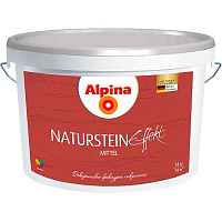 Краска декоративная Effect Naturstein mittel Alpina белый 14кг