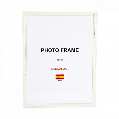 Рамка для фото 1 фото 30х40 см белый прованс 