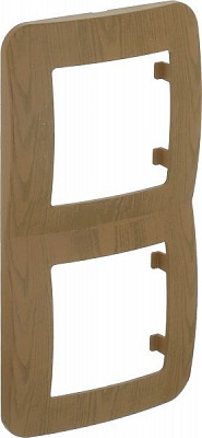 Рамка двухместная Makel Lillium Natural вертикальная дуб