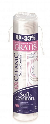 Ватні диски Cleanic Soft&Comfort 107 шт. (м'яка)