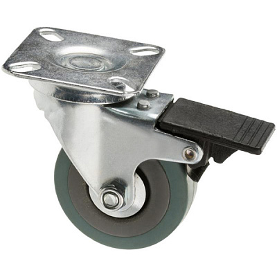 Колесо поворотное с платформой и тормозом Ø 75 мм