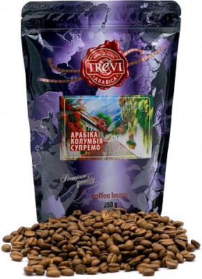 Кава в зернах Trevi Арабіка Колумбія Супремо 250 г 4820140050767