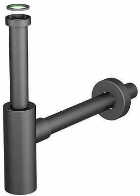 Сифон для умывальника Bonomini INOX MATER с накидной гайкой 1 1/4, черный нержавеющая сталь, сливная трубка d32 