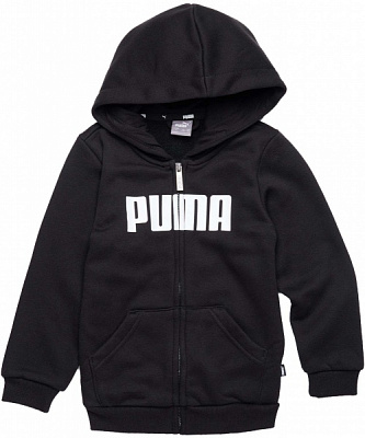 Джемпер Puma Boys ESS FZ Hoody 84762101 р. 128 черный