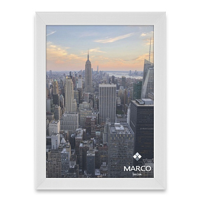 Рамка для фотографии со стеклом MARCO decor 1611 1 фото 10x15 см белый 