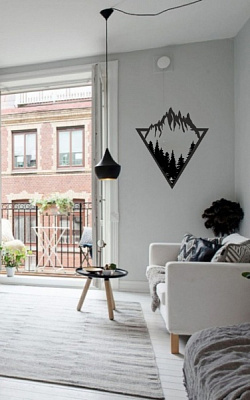 Декор настенный STEEL CHARACTER 45x45 см черный 