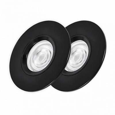 Світильник точковий Hopfen GU5.3 чорний ALUM 1703 2 шт/уп