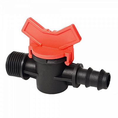 Кран 1/2 з нар.різбленням для багаторчної труби (011-7)