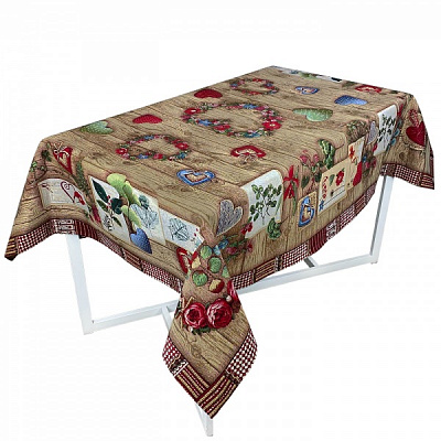 Скатерть Wooden 134x140 см коричневый Прованс 