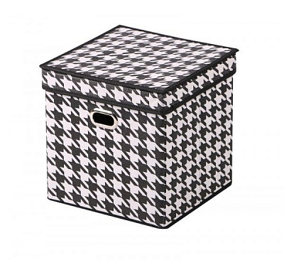 Короб складной с кришкой Handy Home UC-11 Scotland 19 л белый/черный 270x270x270 мм