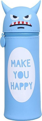 Пенал-тубус Монстрик, 18х6 см блакитний