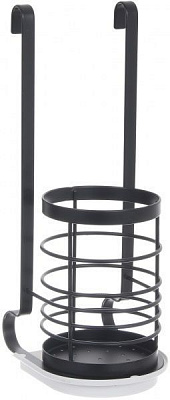 Чаша навесная Flamberg для столовых приборов на рейлинг черный