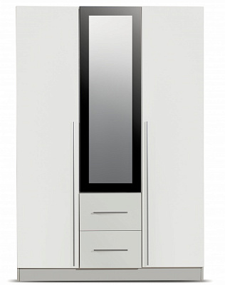 Шкаф с зеркалом Embawood Крефелд 1360х1990х560 ДСП белый 