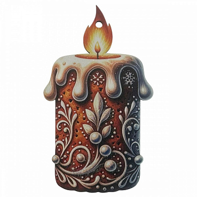 Підвіска MIS LT Печенько Свічка 10 см коричневий