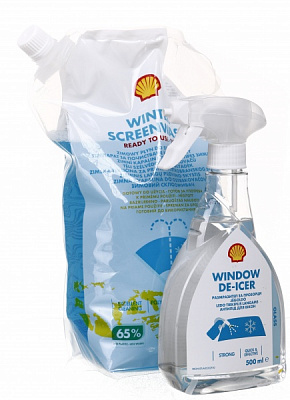 Омивач скла SHELL + Антилід для вікон 0,5 л зима -20°С 2л