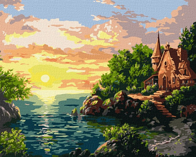 Картина за номерами Захід сонця 40х50 см 40x50 см Ідейка