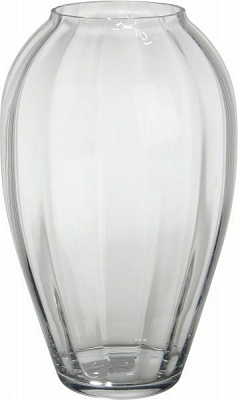 Ваза стеклянная прозрачная Оптик h 35 см d 22 см Wrzesniak Glassworks