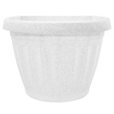 Горщик пластиковий Алеана Терра настінний фігурний 2,8л (113067) білий із сірим