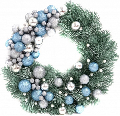 Вінок новорічний Різдвяне диво d30 мм 3987