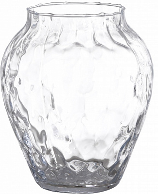 Ваза Ласточка стеклянная прозрачная 19 см 