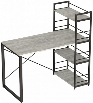 Стол письменный Коннект с этажеркой 1200x600x16 мм урбан лайт/черный 