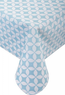 Скатертина Ginestra геометрія 140x180 см блакитний Gemitex