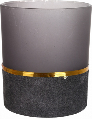 Свічник-стакан з золотим декором 9х9х10 см ABT612180