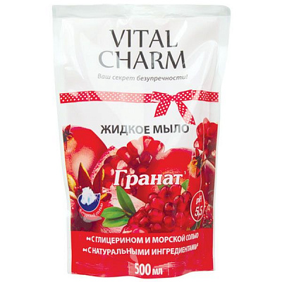 Мыло жидкое Vital Charm Гранат дой-пак 500 мл