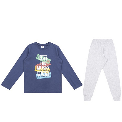 Піжама дитяча для хлопчиків Funtime р.128 темно-синій/меланж