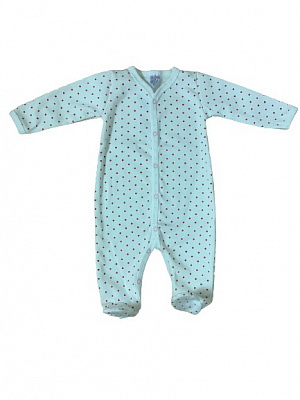 Комбинезон детский для девочки Моя планета горошек Кмб302-9 р.68 белый 