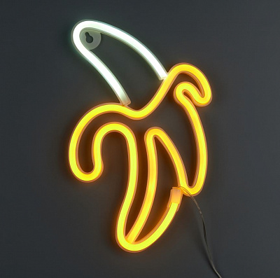 Неонова вивіска Luna LUDS-NEO-51 Банан теплий білий/червоний/рожевий