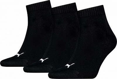 Шкарпетки Puma PUMA UNISEX QUARTER PLAIN 3P 93858906 р.43-46 чорний