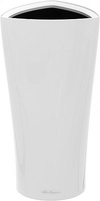 Вазон пластиковий Lechuza Delta 30 трикутний 8 білий (15500)