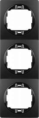 Рамка трехместная Aling-Conel Eon E6713.E1E вертикальная черный