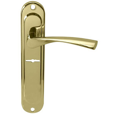 Ручка на планке BR-42-R правая полированная латунь